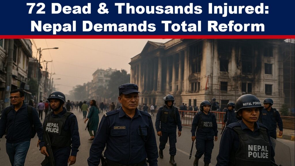 Expose News: Nepal chaos! Final count: 72 dead, thousands injured in free speech clashes. Police secure streets amidst calls for reform.