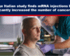 Expose News: Patient receiving an injection while a study claims mRNA shots upped cancer cases. Shocking Italian findings unfold!