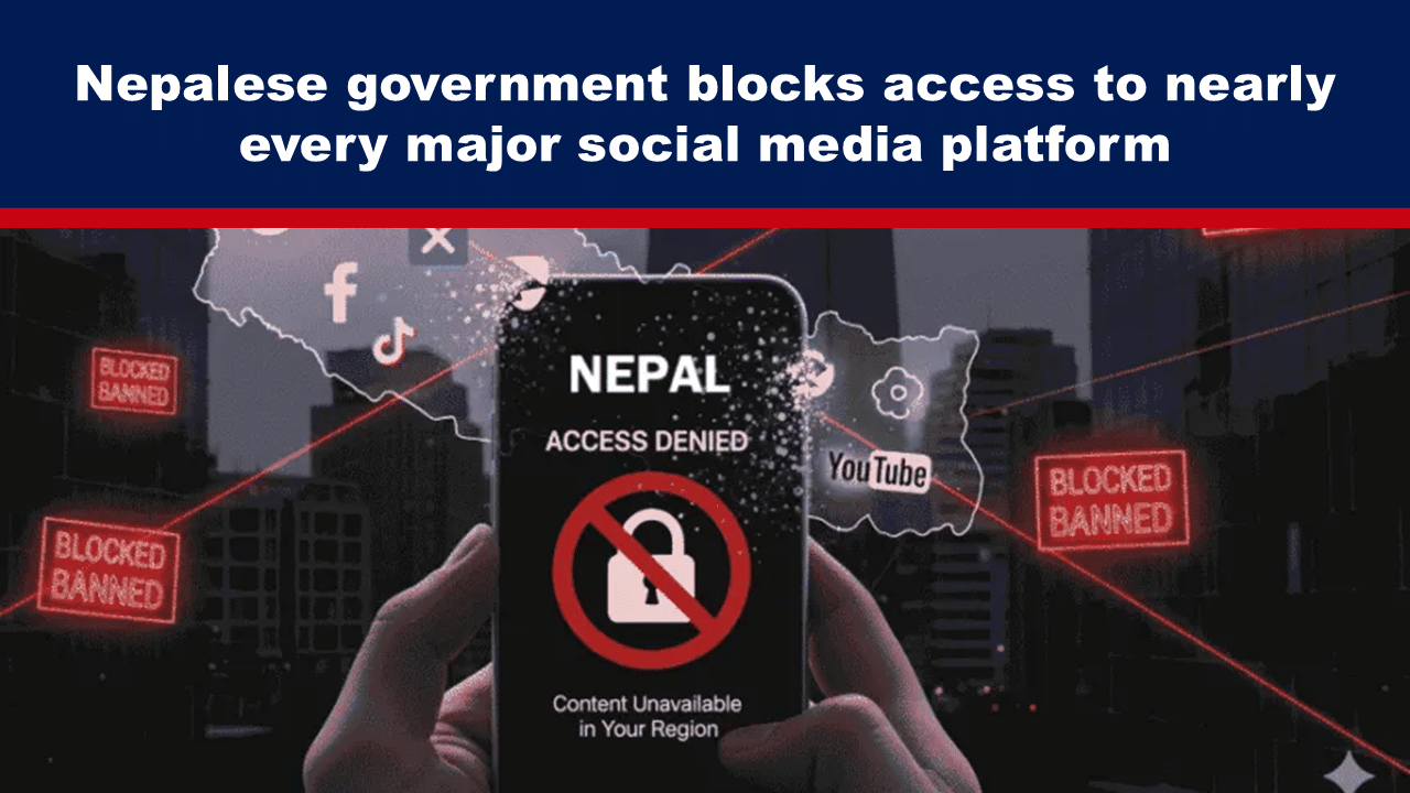 Expose News: Nepalese government blocks major social media platforms, leaving users in shock. Access denied messages and images of banned apps fill screens.