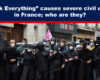 Expose News: Crowd of masked protesters in France amid "Block Everything" civil unrest, sparking curiosity about their identity and motives.