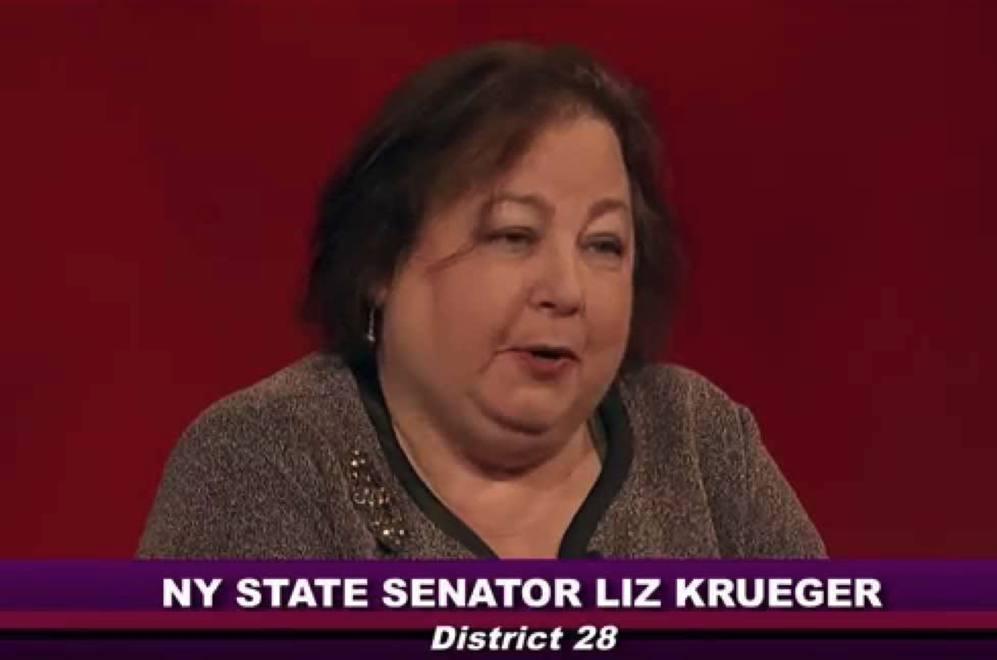 Expose News: Politician discusses New York's climate madness and potential blackouts on a red backdrop, sparking lively debate.