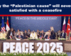 Expose News: Leaders discuss Middle East peace at a conference table. Why the “Palestinian cause” won’t settle just for a ceasefire headline above.