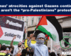 Expose News: Protest filled with Palestinian flags, questioning why “pro-Palestinians” aren't speaking against Hamas’ atrocities against Gazans. Where's the outrage?