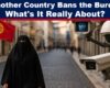 Expose News: Portugal street scene with burqa-clad woman and surveillance cameras, sparking debate: Is the burqa ban really about women's rights?