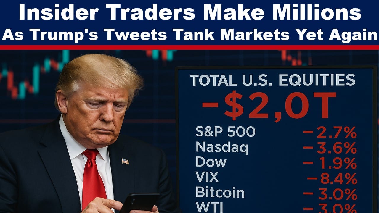 Trump Tweet Tanks Markets AGAIN: Trillions Lost & Insiders Profit
