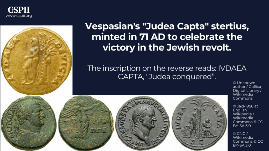 Expose News: Ancient coins reveal Vespasian's victory in Jewish revolt—talk about history! Discover the legal foundations of Israel and origins of "Palestine."