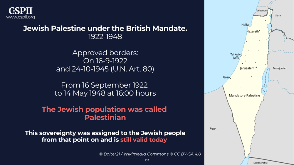 Expose News: Map of Jewish Palestine under British Mandate (1922-1948), exploring legal roots of Israel and origins of the name “Palestine.”