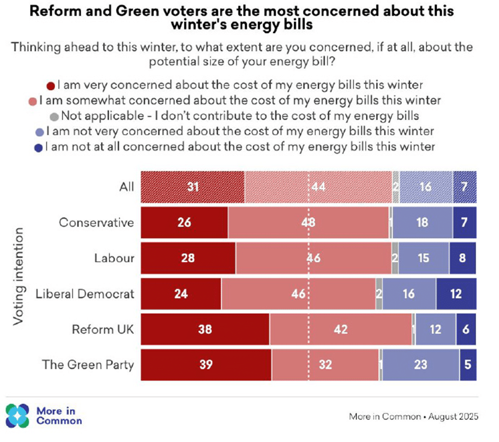 Expose News: UK energy bill worries hit peak with Reform and Green voters. Confidence in politics on shaky ground this winter, survey shows.