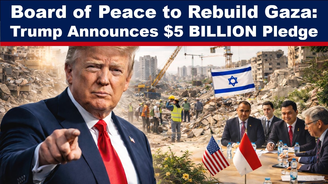 Trump Announces $5 Billion “Board of Peace” Pledge to Rebuild Gaza thumbnail