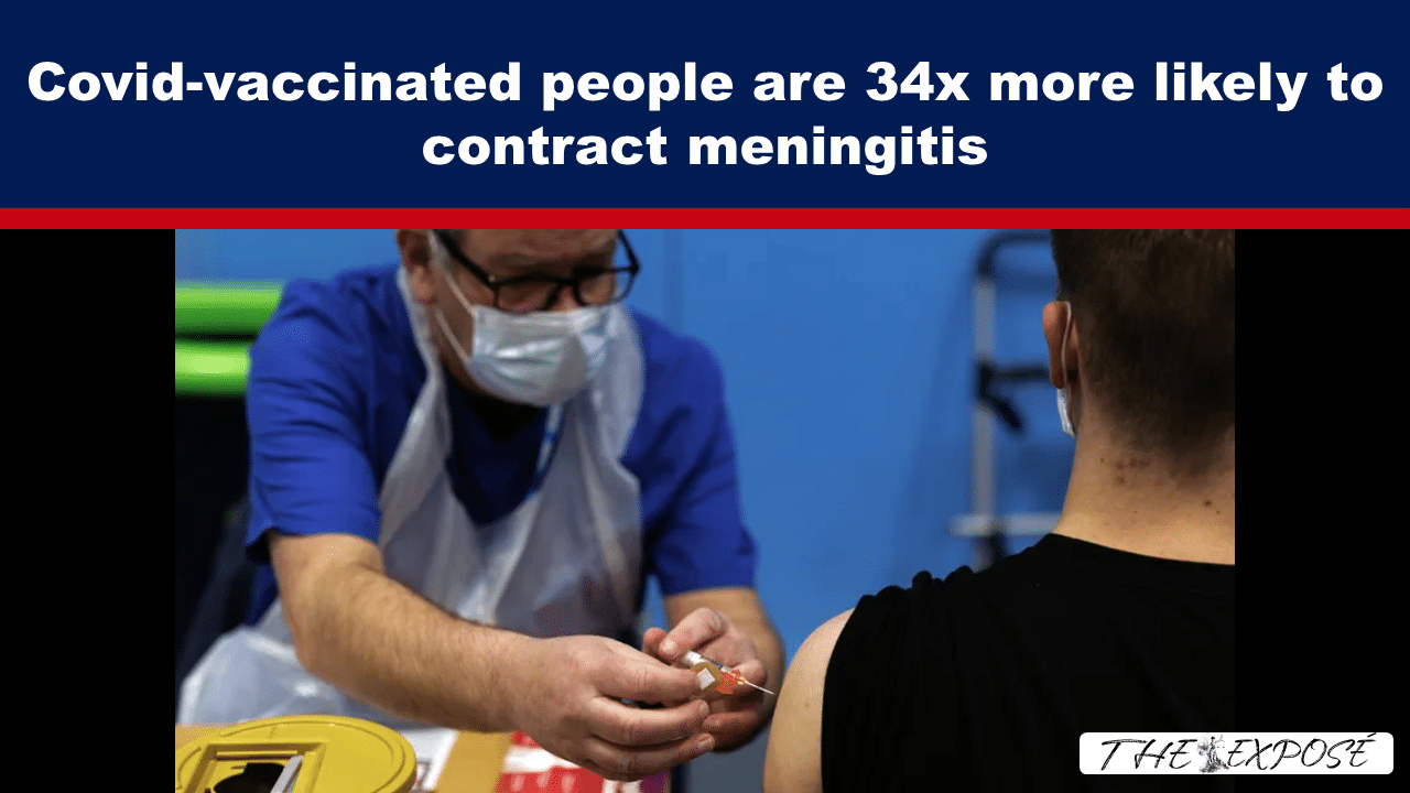 Covid-vaccinated people are 34x more likely to contract meningitis - The Expose thumbnail
