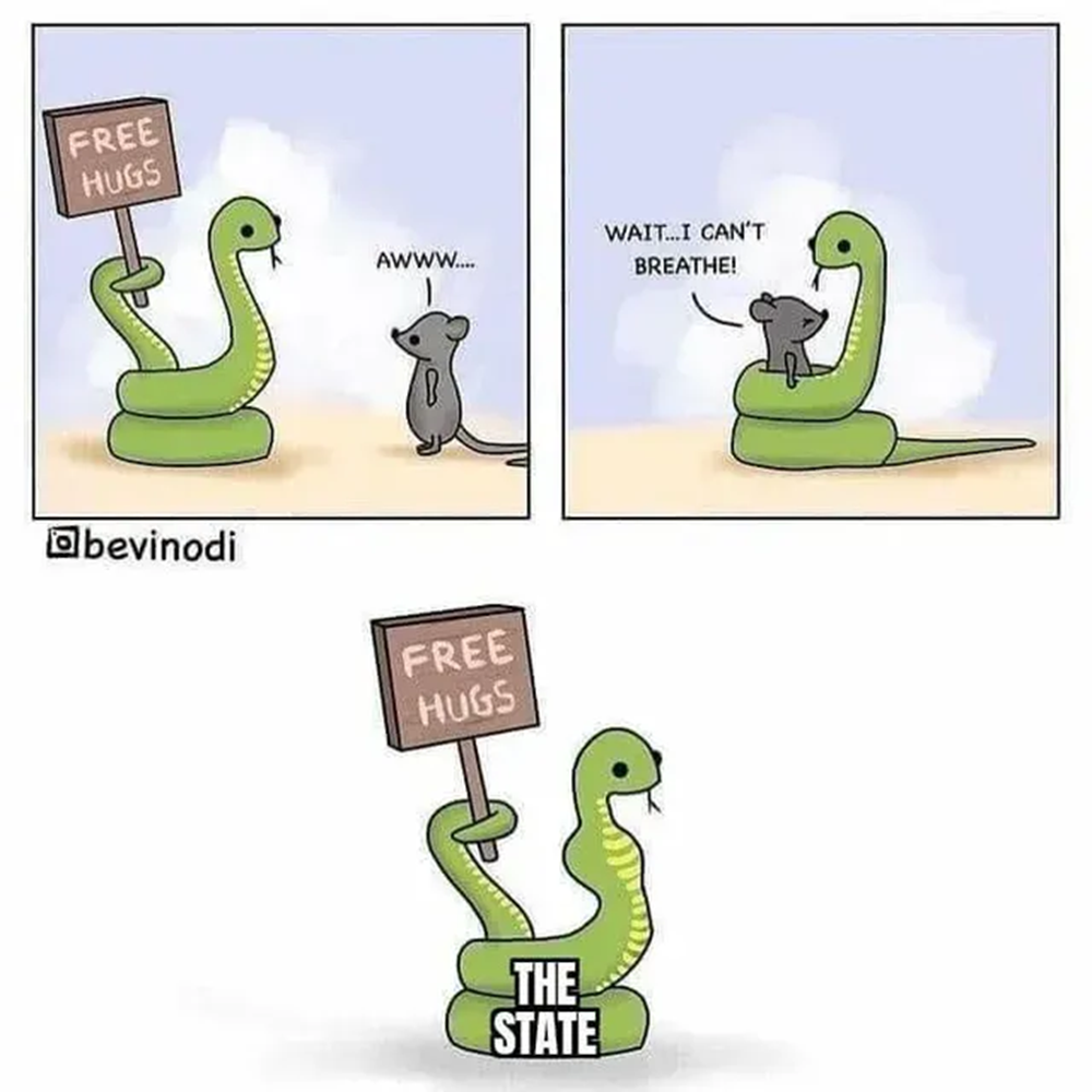 Expose News: A playful snake offers free hugs, but the mouse realizes it's a trap! A quirky take on 'Canary in a Climate World'.