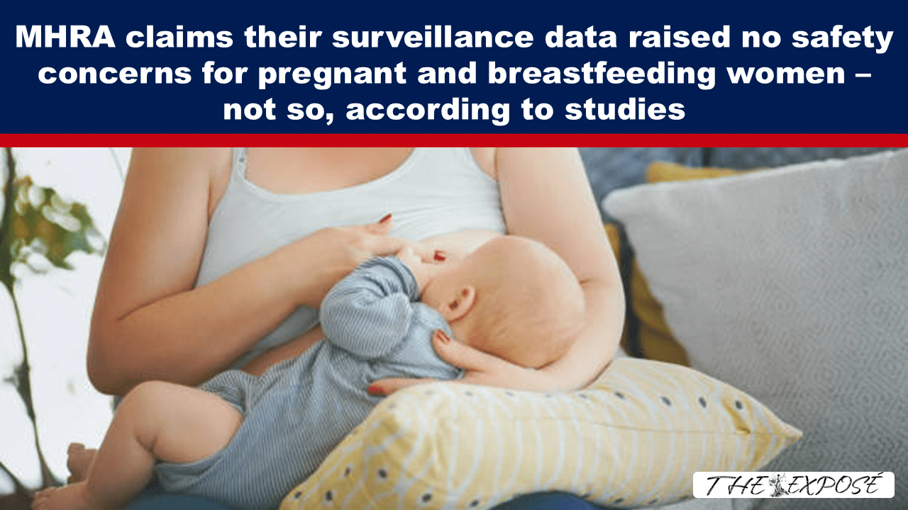 MHRA claims their surveillance data raised no safety concerns for pregnant and breastfeeding women – not so, according to studies - The Expose thumbnail
