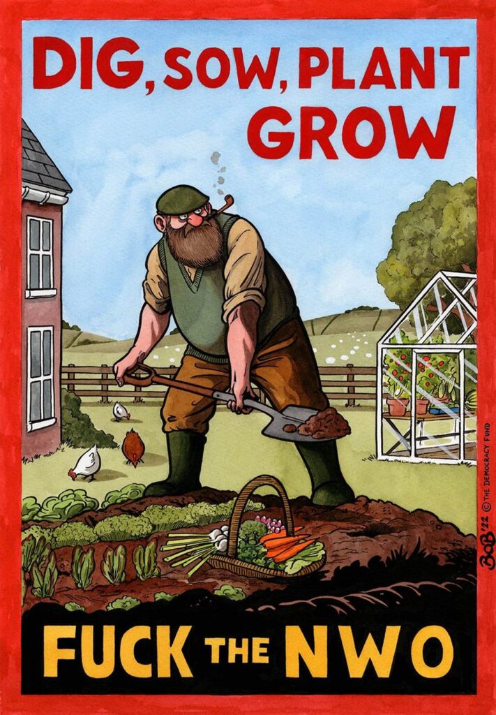Expose News: A farmer digs in the soil, promoting self-sufficiency while challenging the monetary system designed to enslave you.