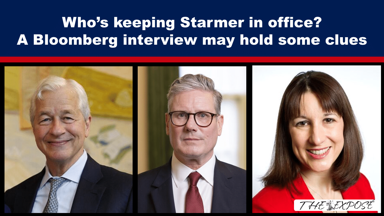 News banner with the headline "Who’s keeping Starmer in office? A Bloomberg interview may hold some clues" and three professional headshots below it.