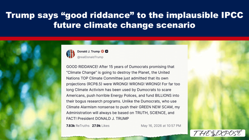 Trump says “good riddance” to the implausible IPCC future climate ...