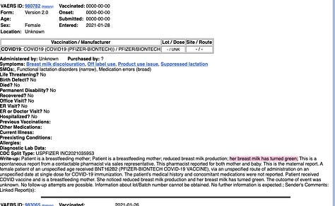 image - The Expose A dense vaccine record form screenshot showing patient and vaccination details, lot numbers, and medical notes.
