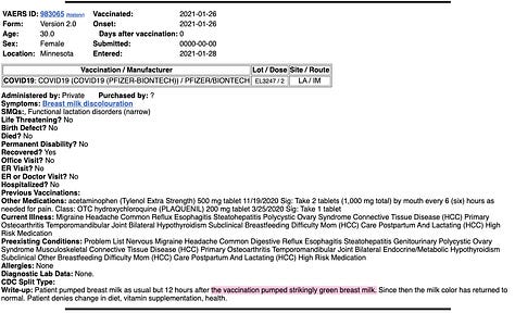 image - The Expose Vaccine record card showing doses, dates, manufacturer and vaccination status in a form-like layout.