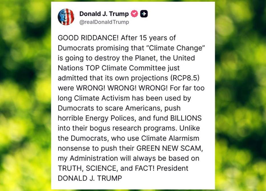 Expose News: Trump declares 'good riddance' to IPCC's climate change predictions, calling them implausible and misleading. A bold statement!