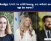 Header image for article: three professional headshots (left: woman outdoors, center: woman in office, right: bearded man in suit) under a navy banner headline about the UK’s Nudge Unit.