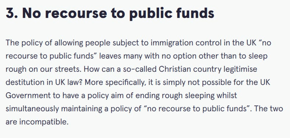 image - The Expose Slide: '3. No recourse to public funds' with text about UK immigration policy and no recourse to public funds.