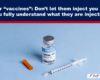Bold banner headline about cancer vaccines above a photo of a vial labeled 'CANCER mRNA Vaccine' and a syringe on a blue surface.